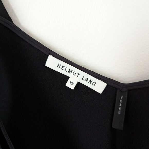 Helmut Lang black back tie jacquard twill strappy modern tank top - Picture 4 of 7